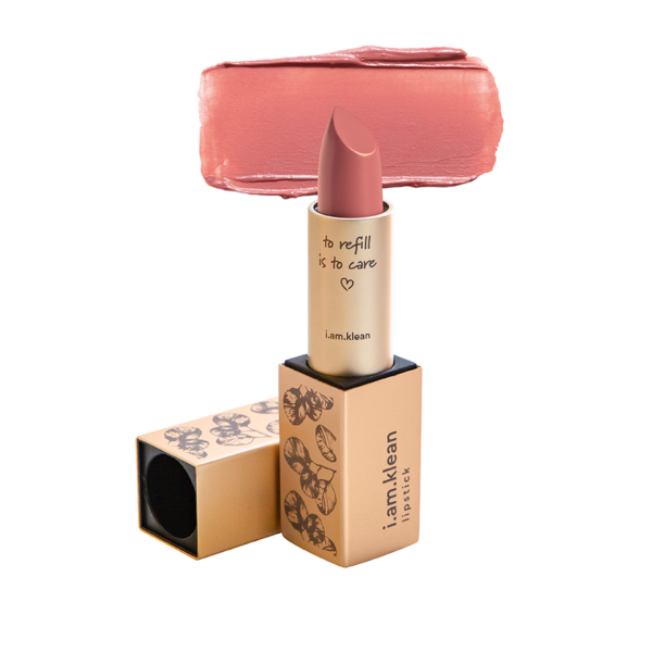 Refillable Lip Balm Spf50 Lycheelove Met Swatch Met Dop (websize Transp Achtergrond)